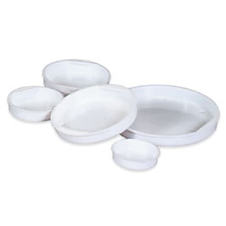 Partners Brand Plastic End Caps, 3", White, Pack Of 100