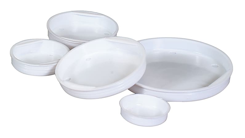 Partners Brand Plastic End Caps 3 White Pack Of 100 Office Depot