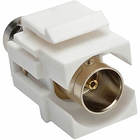 Eaton Tripp Lite Series BNC All-in-One Keystone/Panel Mount Coupler (F/F), 75 Ohms - 1x BNC Female Audio/Video - White - A230-001-KP