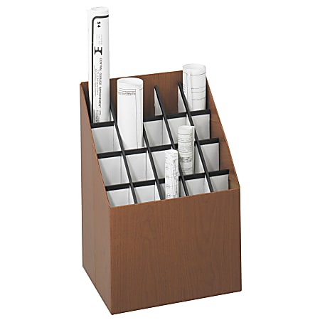 Safco® Corrugated Fiberboard Upright Roll File, 20 Compartment, 2 3/4" Tubes