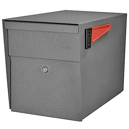 Mail Boss™ Curbside Locking Mailbox, 13 3/4" x 11 1/4" x 21", Granite