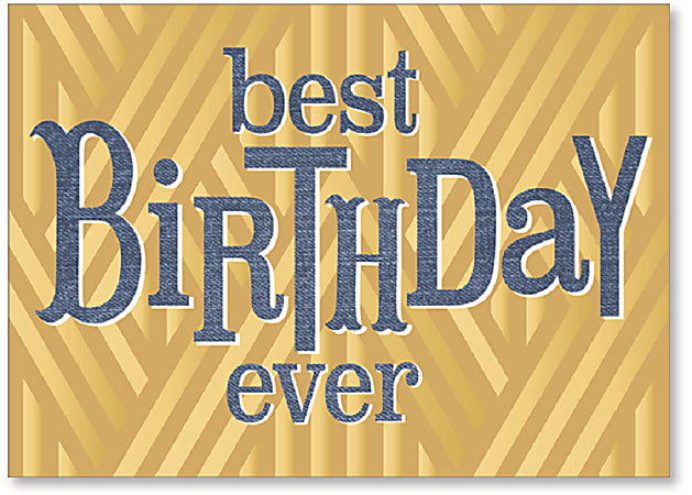 Viabella His Birthday Greeting Card, Best Birthday Ever, 5" x 7", Multicolor
