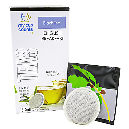 My Cup Counts Tea Single-Serve Pods, English Breakfast, Carton Of 36