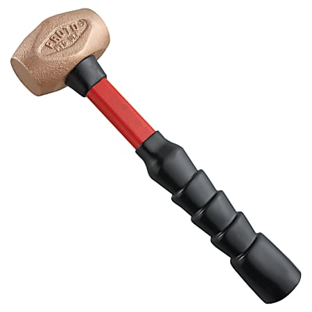 Brass Hammer, 2.6 lb Head, 13-3/4 in Long