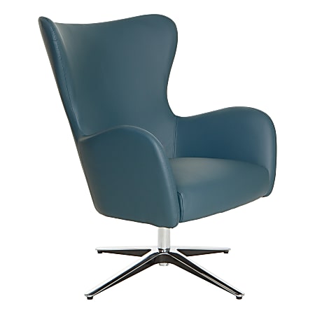 Office Star™ Wilma Swivel Arm Chair, Blue