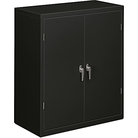 HON® Brigade® Storage Cabinet, 2 Adjustable Shelves, 41 3/4"H x 36"W x 18 1/4"D, Black