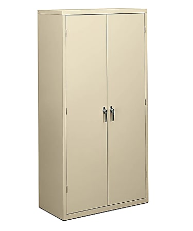 HON® Brigade Storage Cabinet, Fully Assembled, 72" H x 36" W x 18 1/4"D, Putty