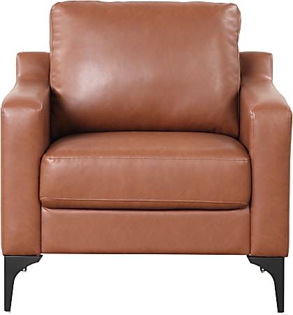 Lifestyle Solutions Serta Florence Faux Leather Guest Chair, Brown