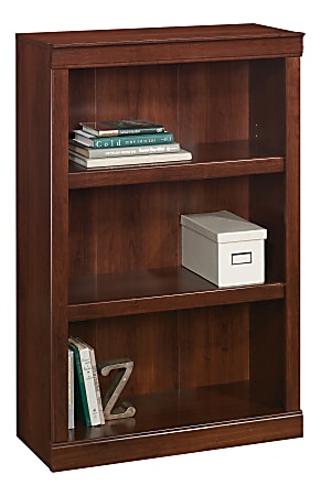 Realspace 45 H 3 Shelf Bookcase Cherry, Office Depot Bookcases With Doors