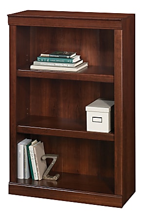 Realspace 45 H 3 Shelf Bookcase Mulled Cherry Office Depot