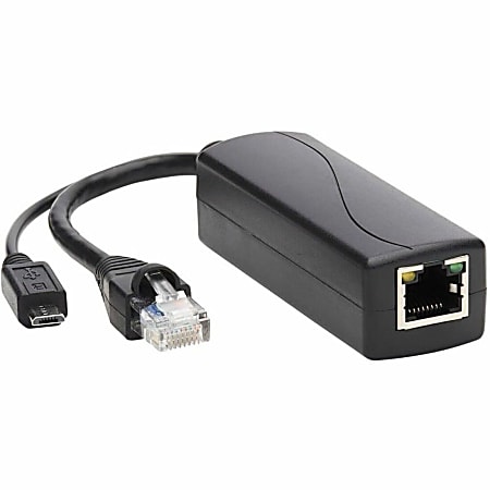 Eaton Tripp Lite Series PoE to USB Micro-B and RJ45 Active Splitter - 802.af, 48V to 5V 1A, Up to 328 ft. (100 m) - NPOESPLG5VMU