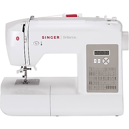 Singer Brilliance 6180 Electric Sewing Machine 80 Built In Stitches  Automatic Threading - Office Depot