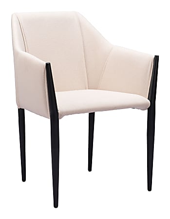 Zuo Andover Dining Accent Chairs, Beige, Set Of 2 Chairs