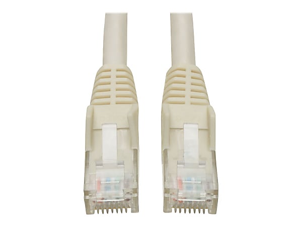 Tripp Lite 1ft Cat6 Gigabit Snagless Molded Patch Cable RJ45 M/M White 1' - Patch cable - RJ-45 (M) to R - N201001WH