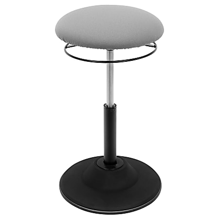 Mount-It! Height-Adjustable Foam Standing Desk Stool, Gray/Black