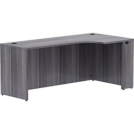 Lorell® 72"W Corner Desk Credenza, Right Corner, Weathered Charcoal