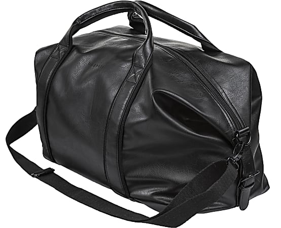 Black Duffel Bag, Holdall Bag, Leather Gym Bag