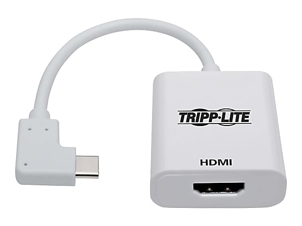 Tripp Lite Right-Angle USB C To HDMI 4K Adapter Cable, White