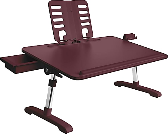 Limitless Innovations TotalDesk Portable Workstation And Lap Desk, 2-3/8" x 23"W x 14-3/4"D, Burgundy, LIMTD023