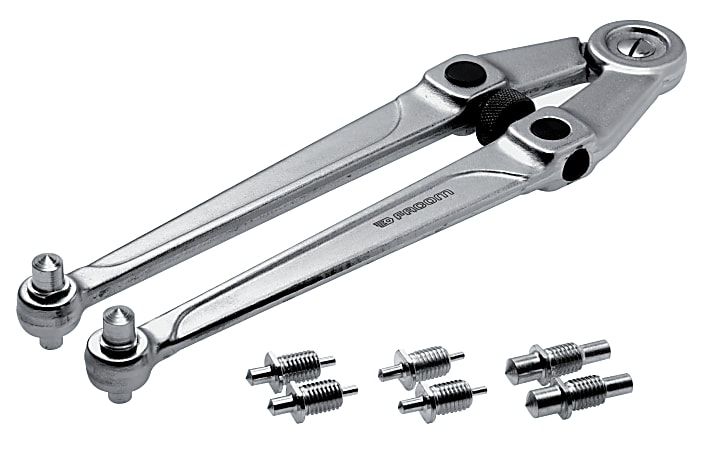 Black+Decker Pin Spanner Wrenches, 4 in Opening, Round Pin, Chrome Vanadium Steel, 10 5/8 in