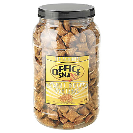 Office Snax Peanut Butter Pretzel Nuggets, 44-Oz Tub