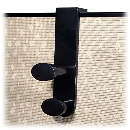 Innovative Storage Designs Over-The-Panel Style Double Hook, Ebony