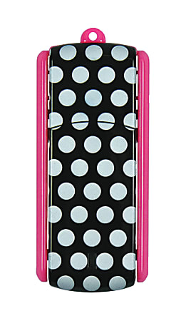Ativa® Flip-Top USB Flash Drive With ReadyBoost™, 8GB, Polka Dots Black/White