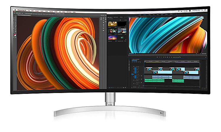 LG 34" UltraWide WQHD Nano IPS Curved Monitor, Ultra-Thin Bezel, USB Type-C, VESA&reg; Mount, 34WK95C-W