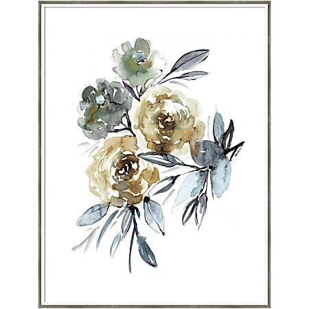 Amanti Art Yellow Roses by Sara Berrenson Wood Framed Wall Art Print, 31”W x 41”H, White