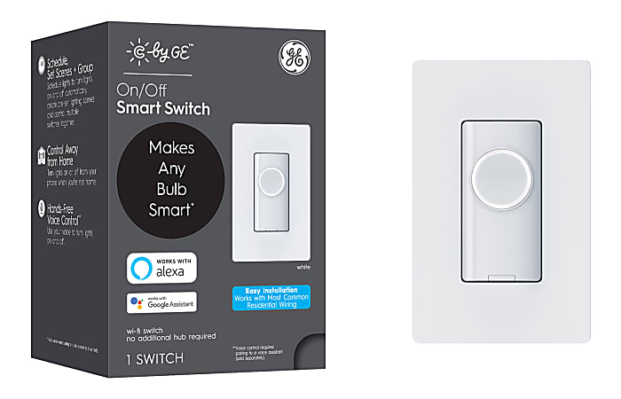 C by GE On/Off Button No Neutral Smart Light Switch