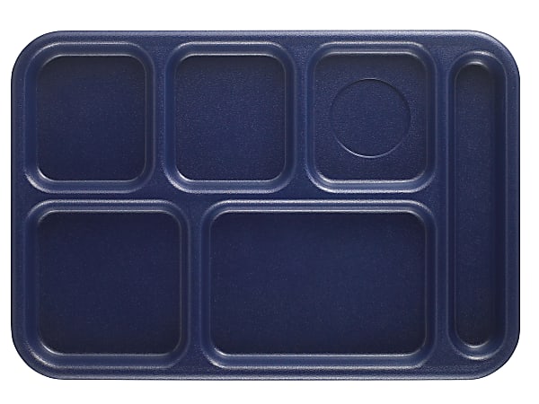 Cambro Co-Polymer® Compartment Trays, Navy Blue, Pack Of 24 Trays