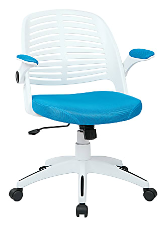 Ave Six Tyler Polyester Mid-Back Office Chair, Blue/White