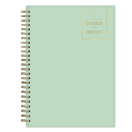 2025-2026 Day Designer Weekly/Monthly Academic Planner, 5-7/8” x 8-5/8”, Neo Mint, July 2025 To June 2026, 151668