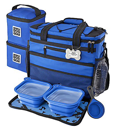 Overland Dog Gear Rolling Week Away Bag, 14"H x 7-1/2"W x 16"D, Royal Blue