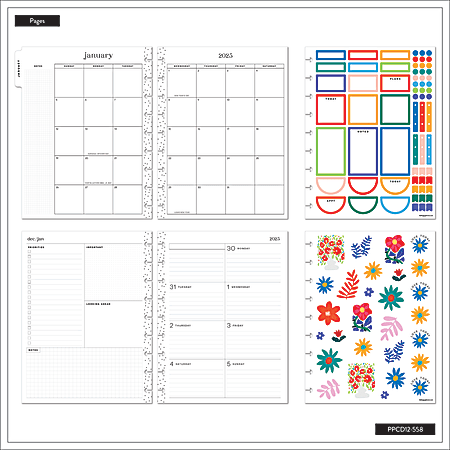 2025 Happy Planner MonthlyWeekly Classic Planner 7 x 9 14 Pop Of