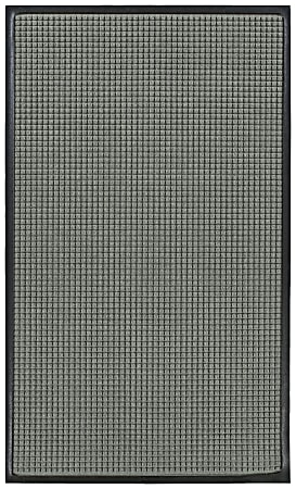 M+A Matting WaterHog Squares Classic Floor Mat, 2' x 3', Charcoal