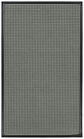 M+A Matting WaterHog Squares Classic Floor Mat, 2' x 3', Charcoal