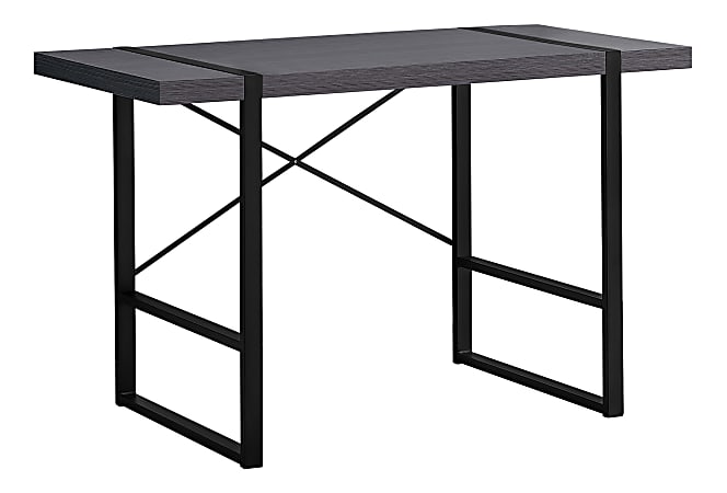 Monarch Specialties Jared 49"W Computer Desk, Gray/Black