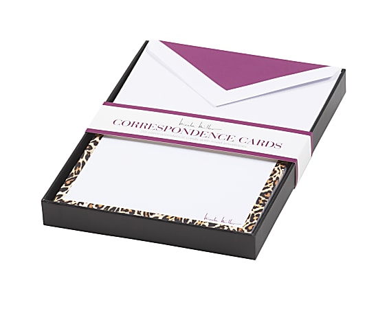 Nicole Miller Correspondence Cards, 8" x 6", Leopard, Set Of 20