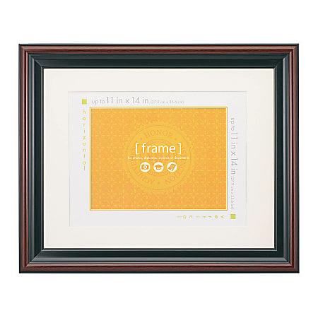 Venice Series Frame, 11" x 14", Mahogany With Black Trim