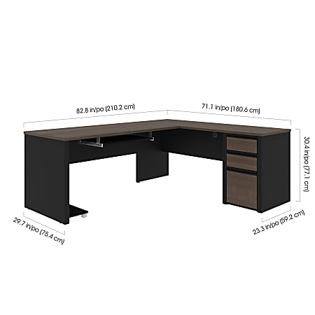 Office depot corner hot sale desk espresso