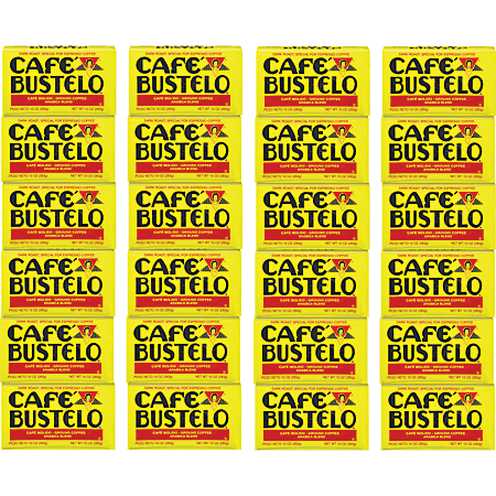 Café Bustelo® Arabica Ground Canister Coffee, Dark Roast, 10 Oz, Case Of 24 Canisters