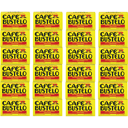 Cafe Bustelo Caf Bustelo Arabica Ground Canister Coffee, Dark Roast, 10 Oz, Case Of 24 Canisters