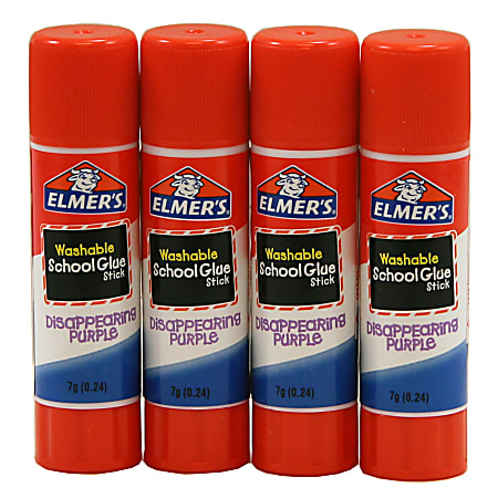 Elmers Washable Disappearing Purple School Glue Sticks 0.24 Oz