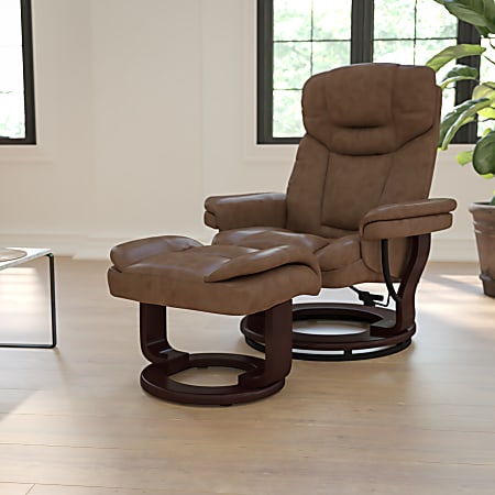Manual recliner with ottoman store