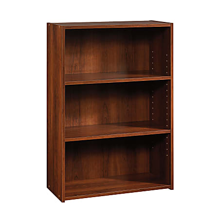 Sauder® Beginnings 35 5/16"H 3-Shelf Transitional Bookcase, Cherry/Medium Finish, Standard Delivery