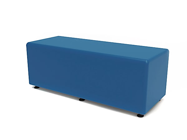Marco Rectangle Bench, 16"H x 48"W x 19"D, Blue