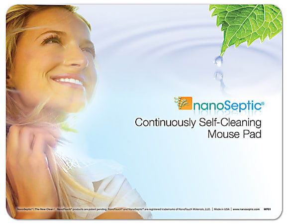 NanoSeptic Self-Cleaning Mouse Pad, 7" x 9", Multicolor