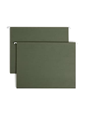 Smead® Premium-Quality Hanging Folders, Letter Size (8-1/2" x 11"), Green, Box Of 25 ( 