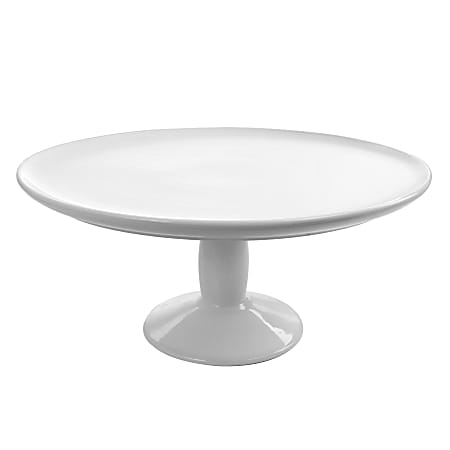 Martha Stewart Fine Ceramic Cake Stand, 12”, White